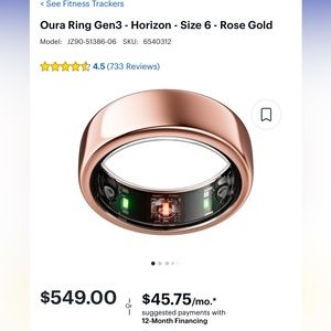 Rose Gold Oura Ring Horizon